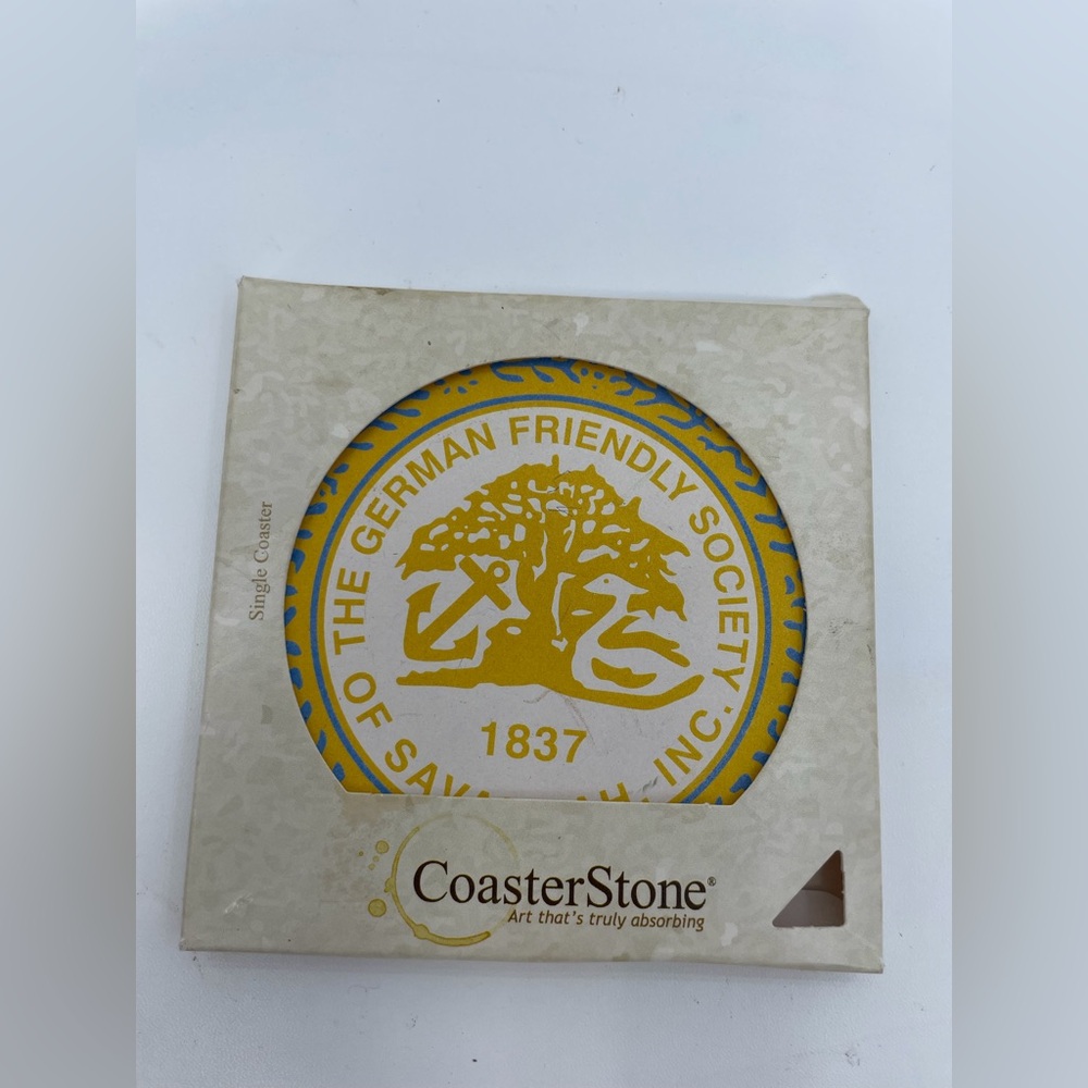 Yellow and Blue Decorative Coaster